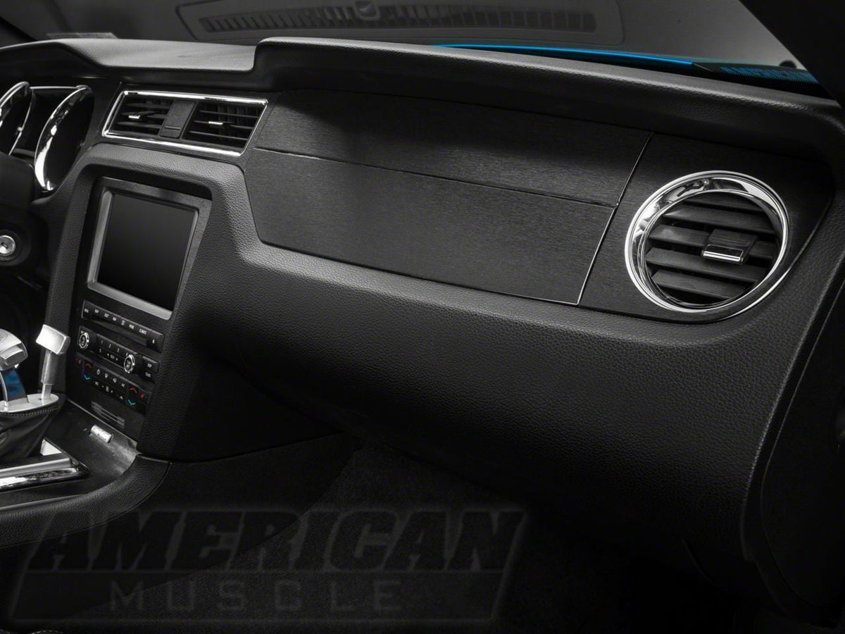 SEC10 Dash Overlay Kit; Brushed Black (10-14 Mustang)
