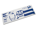 SEC10 Dash Overlay Kit; Blue Carbon Fiber (15-23 Mustang)