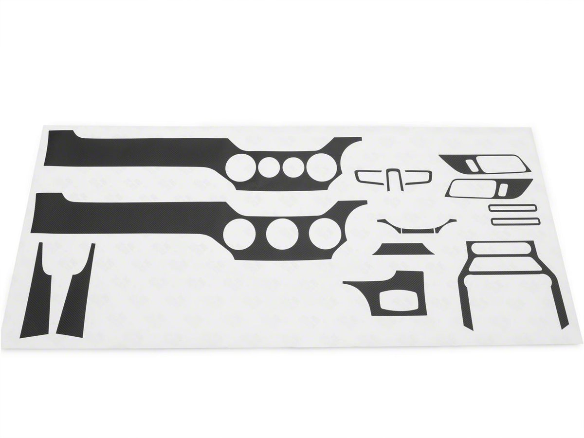 SEC10 Dash Overlay Kit; Carbon Fiber (15-23 Mustang)