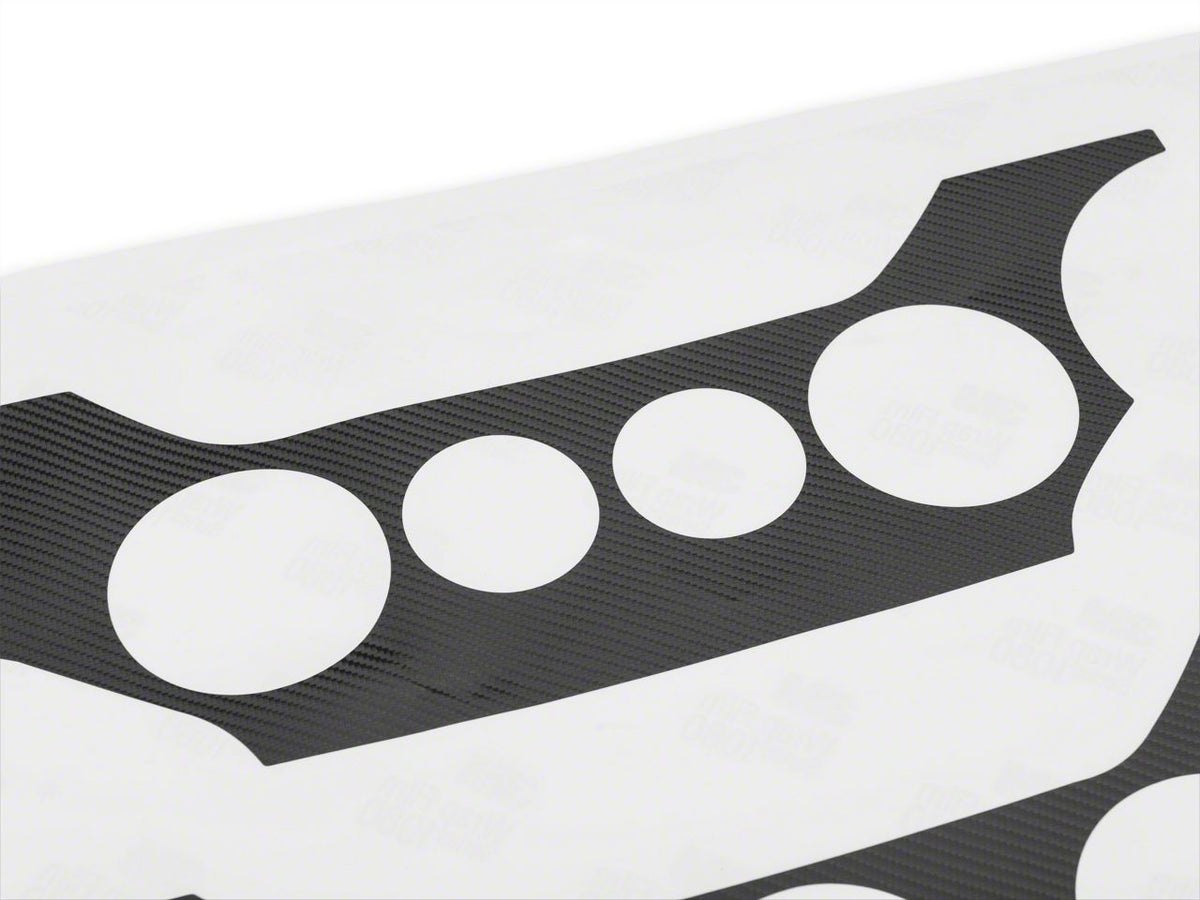 SEC10 Dash Overlay Kit; Carbon Fiber (15-23 Mustang)