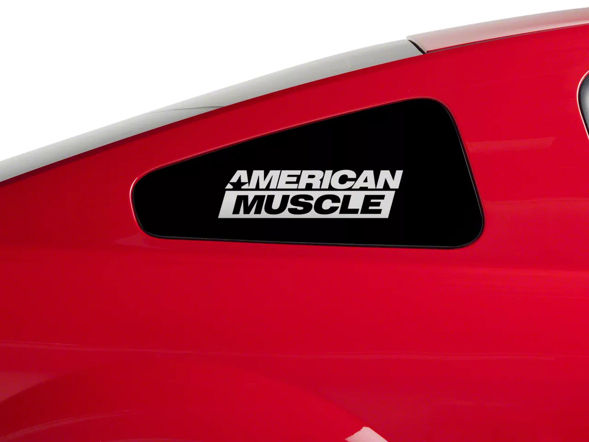 SEC10 AmericanMuscle Quarter Window Decal; Frosted (79-23 Mustang)