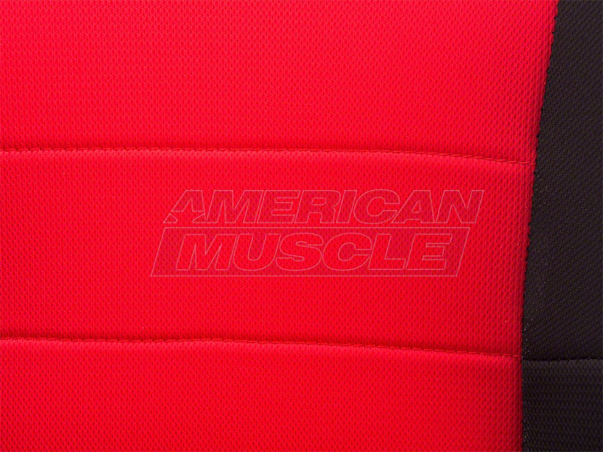 Speedform Racing Seats; Black And Red; Pair (79-14 Mustang)