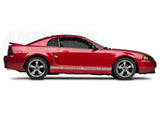SEC10 Rocker Stripes with AmericanMuscle Logo; Silver (79-23 Mustang)