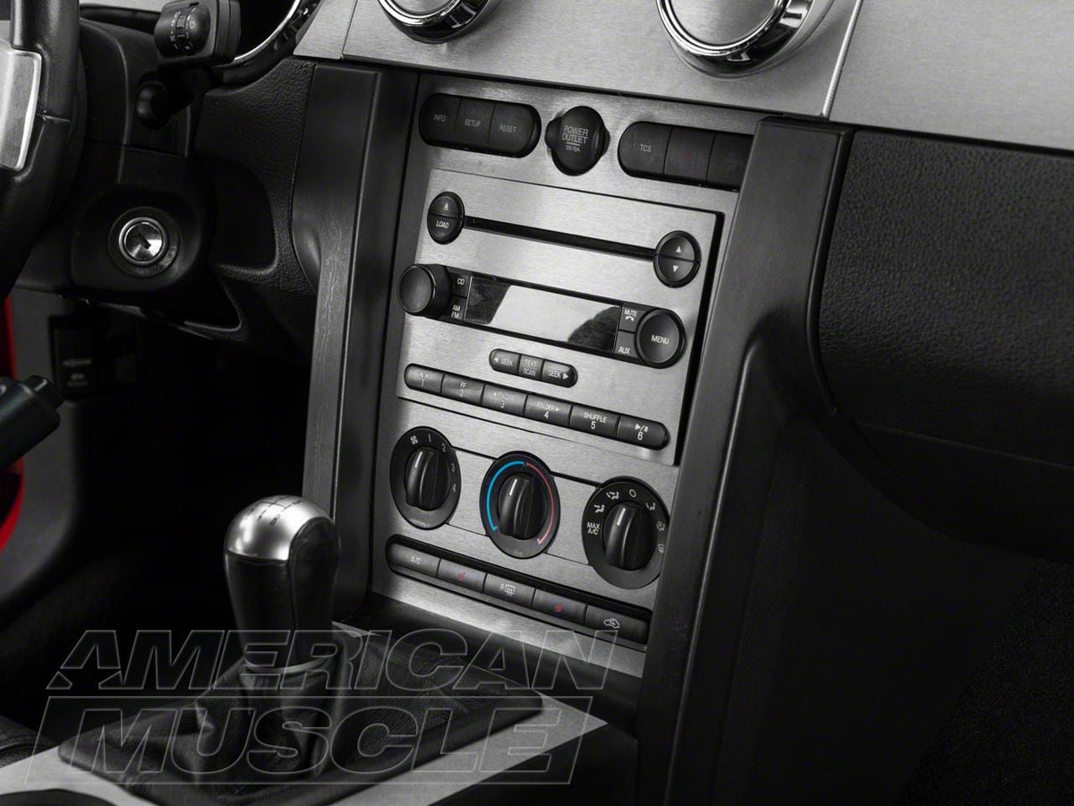 SEC10 Dash Overlay Kit; Brushed Silver (05-09 Mustang)