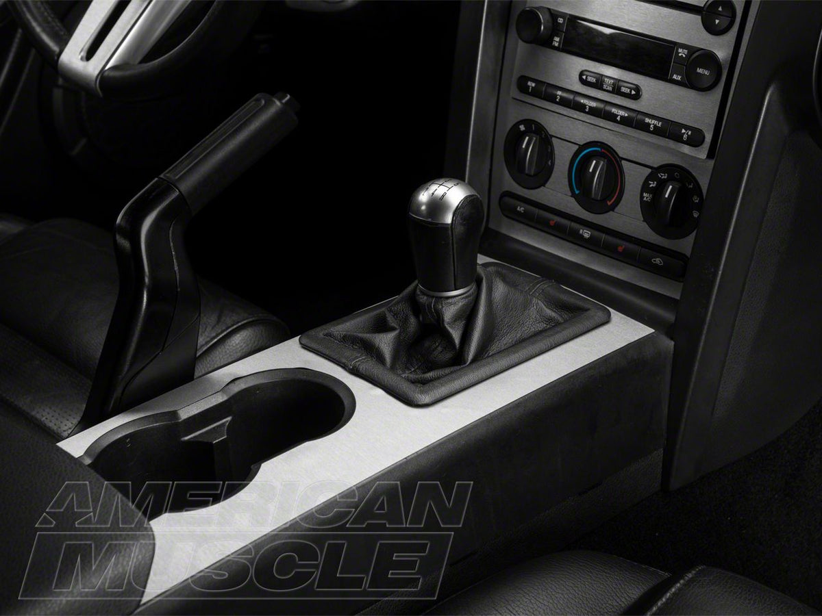 SEC10 Dash Overlay Kit; Brushed Silver (05-09 Mustang)