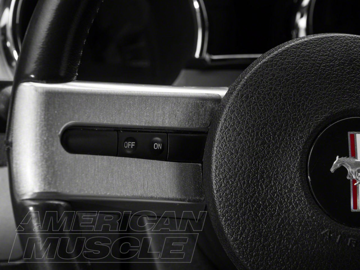 SEC10 Dash Overlay Kit; Brushed Silver (05-09 Mustang)