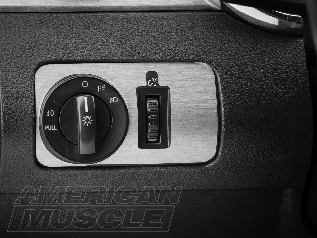 SEC10 Dash Overlay Kit; Brushed Silver (05-09 Mustang)