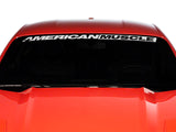 SEC10 AmericanMuscle Windshield Banner; White (15-23 Mustang)