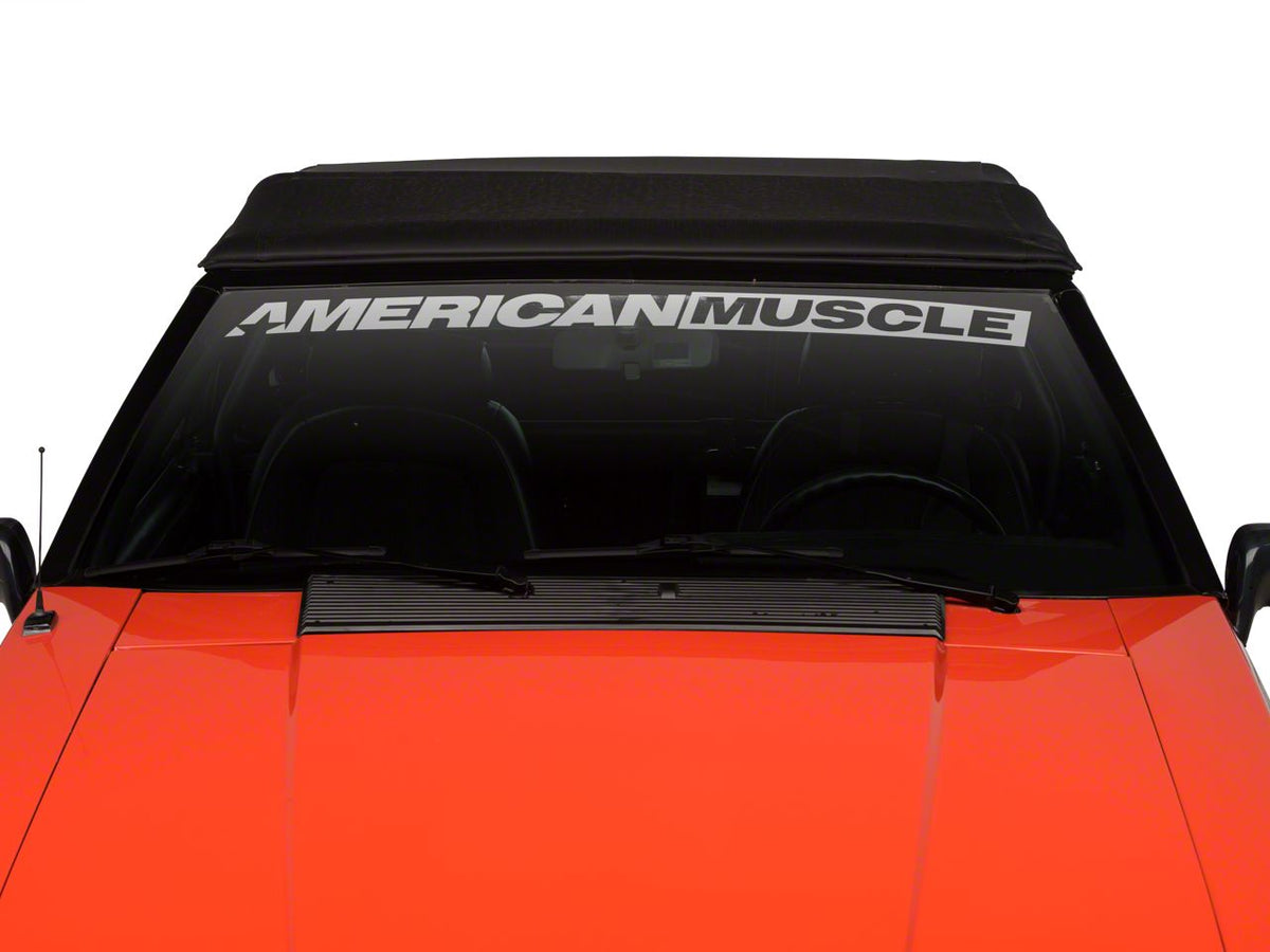 SEC10 AmericanMuscle Windshield Banner; Frosted (79-93 Mustang)