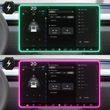 Model 3/Y Music-Synced RGB Ambient Lighting With Wireless Charging Phone Mount