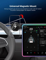 Model 3/Y Music-Synced RGB Ambient Lighting With Wireless Charging Phone Mount
