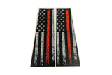 American Flag B Pillar Overlays - 2024+ Tacoma Double Cab / 2025+ 4Runner