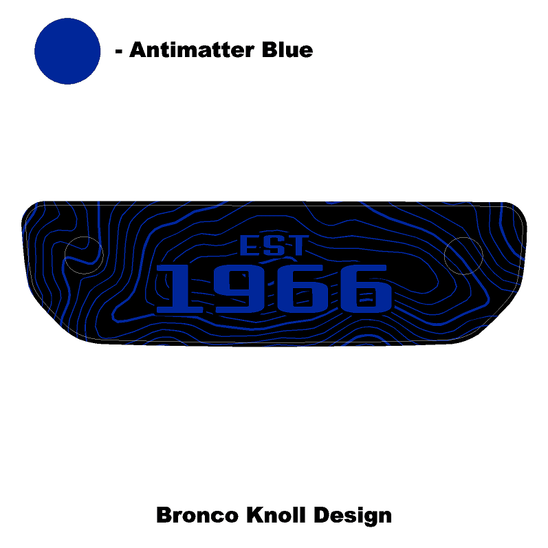 1966 Topographic Shifter Plate (Printed Series + Acrylic) - 2021+ Bronco