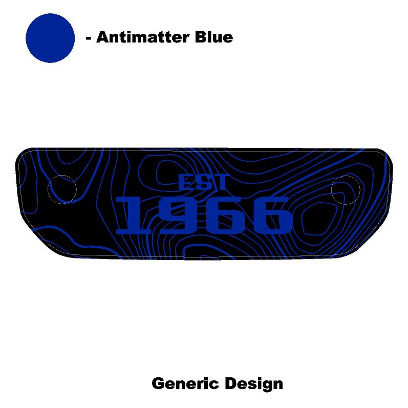 1966 Topographic Shifter Plate (Printed Series + Acrylic) - 2021+ Bronco