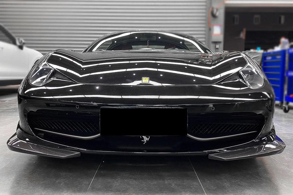2010-2015 Ferrari 458 Italia and Spider Carbon Fiber Front Lip Carbonado (AP)