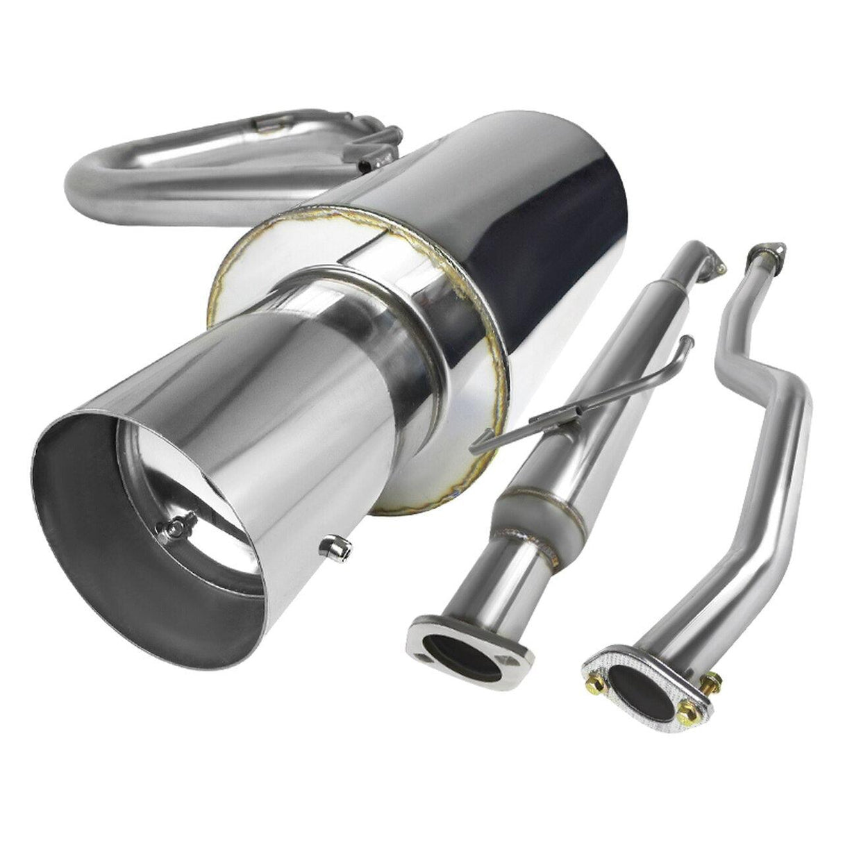 Spec-D Tuning Exhaust Scion tC (2005-2010) Catback N1 Muffler Polished/Blue Burnt Tip