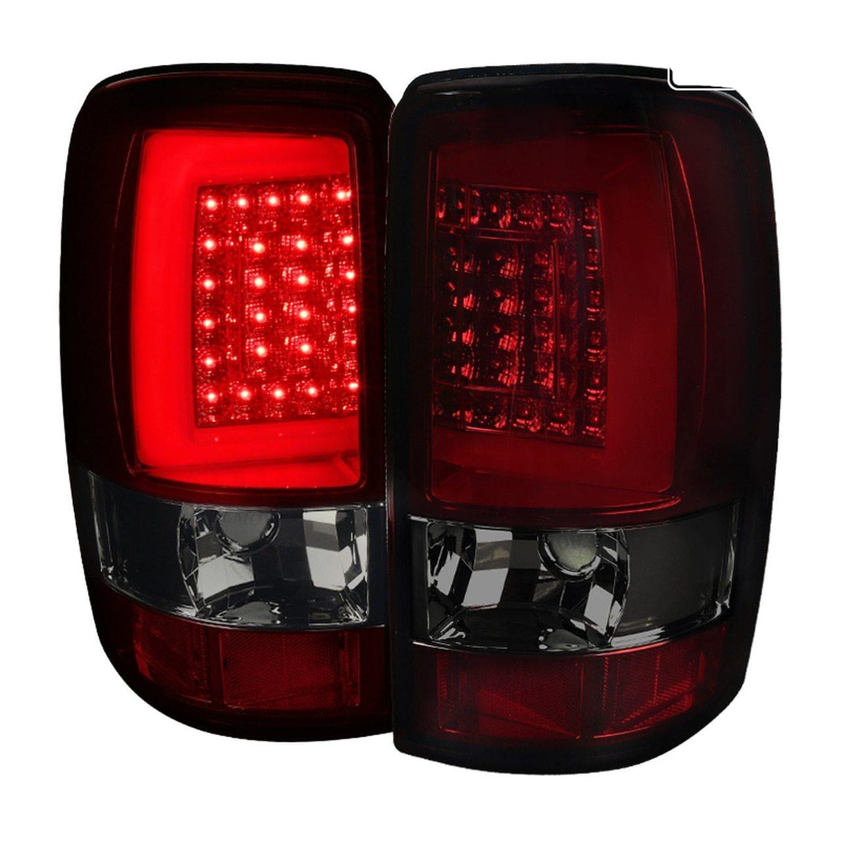 Spec-D Tail Lights Chevy Tahoe / Suburban (2000-2006) LED C-Bar - Black / Smoke / Red