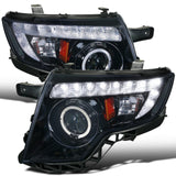 Spec-D Projector Headlights Ford Edge (07-10) Halo w/ LED Bar - Black or Chrome