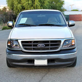 Spec-D Projector Headlights Ford F150 (97-04) Expedition (97-02) w/ SMD LED Light Strip - Black or Chrome
