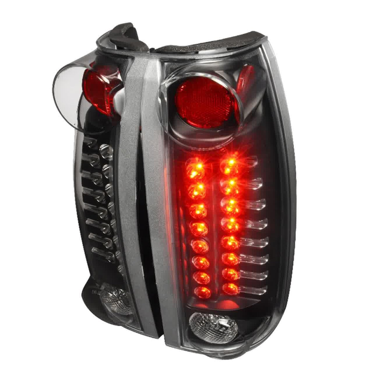 Spec-D Altezza Tail Lights Chevy Blazer Full Size / GMC Jimmy (1992-1993-1994) Chrome / Black
