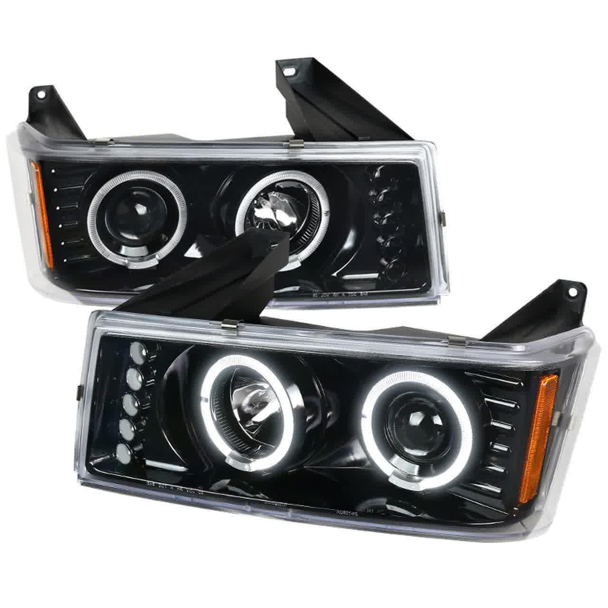 Spec-D Projector Headlights Chevy Colorado / Canyon (04-12) [Dual Halo LED] Black or Chrome Housing