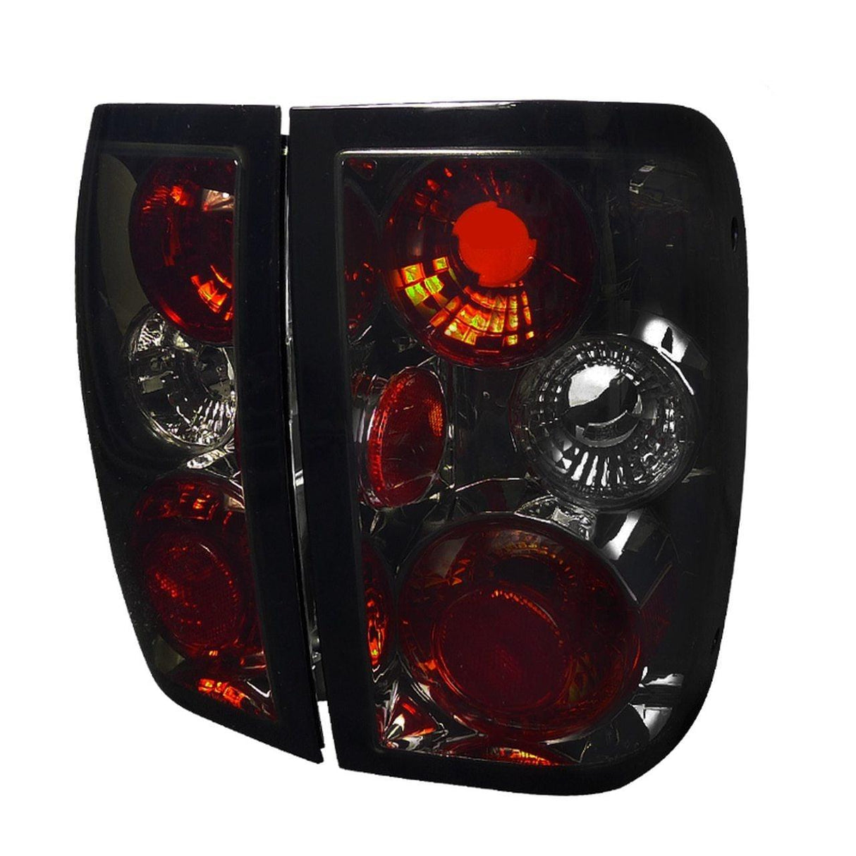 Spec-D Tail Lights Ford Ranger (1993-1997) [Altezza Style] Smoked / Chrome / Black