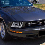 Spec-D Headlights Ford Mustang S197 (05-09) OEM Replacement Matte Black or Chrome Housing