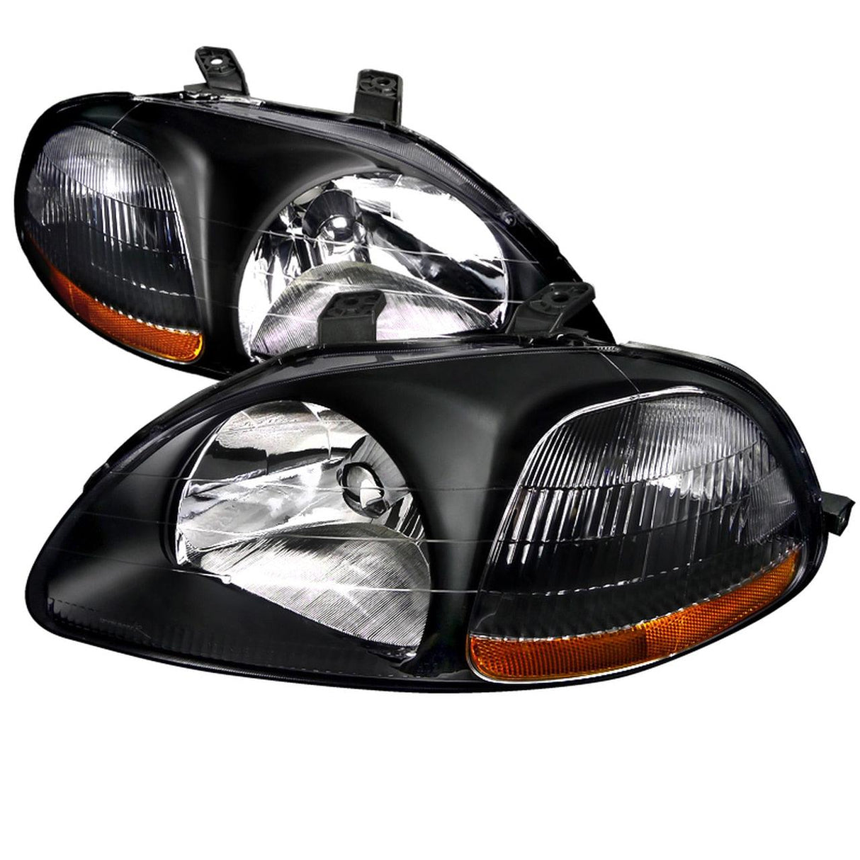 Spec-D OEM Replacement Headlights Honda Civic EK (96-98) JDM Euro Black or Chrome