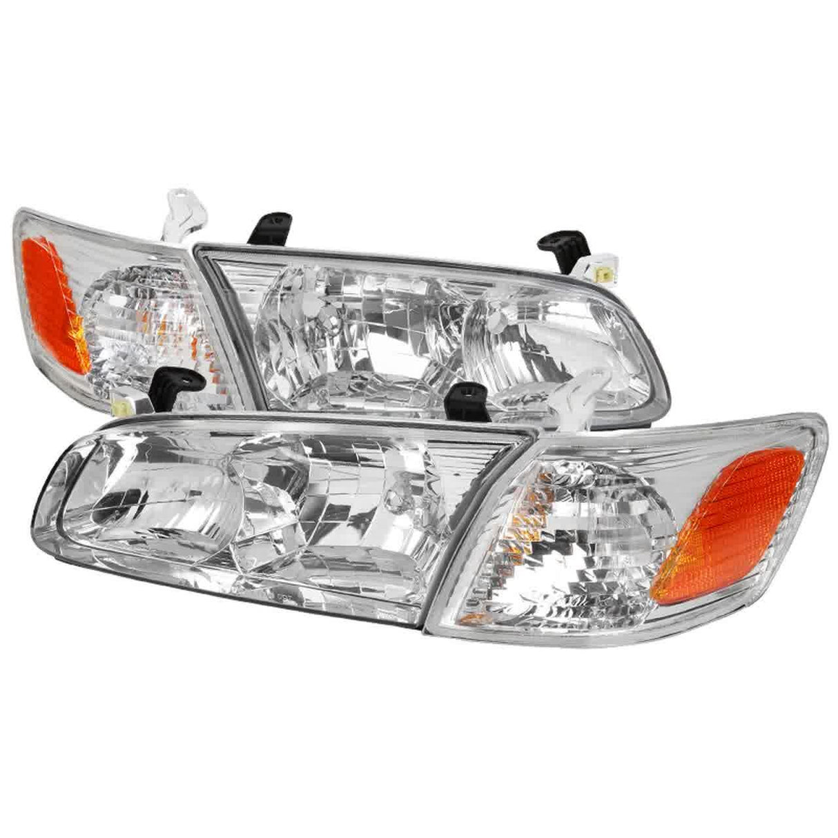 OEM Replacement Headlights Toyota Camry (00-01) Matte Black or Chrome Housing - K2 Industries