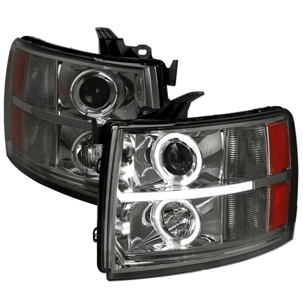 Spec-D Projector Headlights Chevy Silverado 1500 (07-14) Dual Halo - Black or Chrome