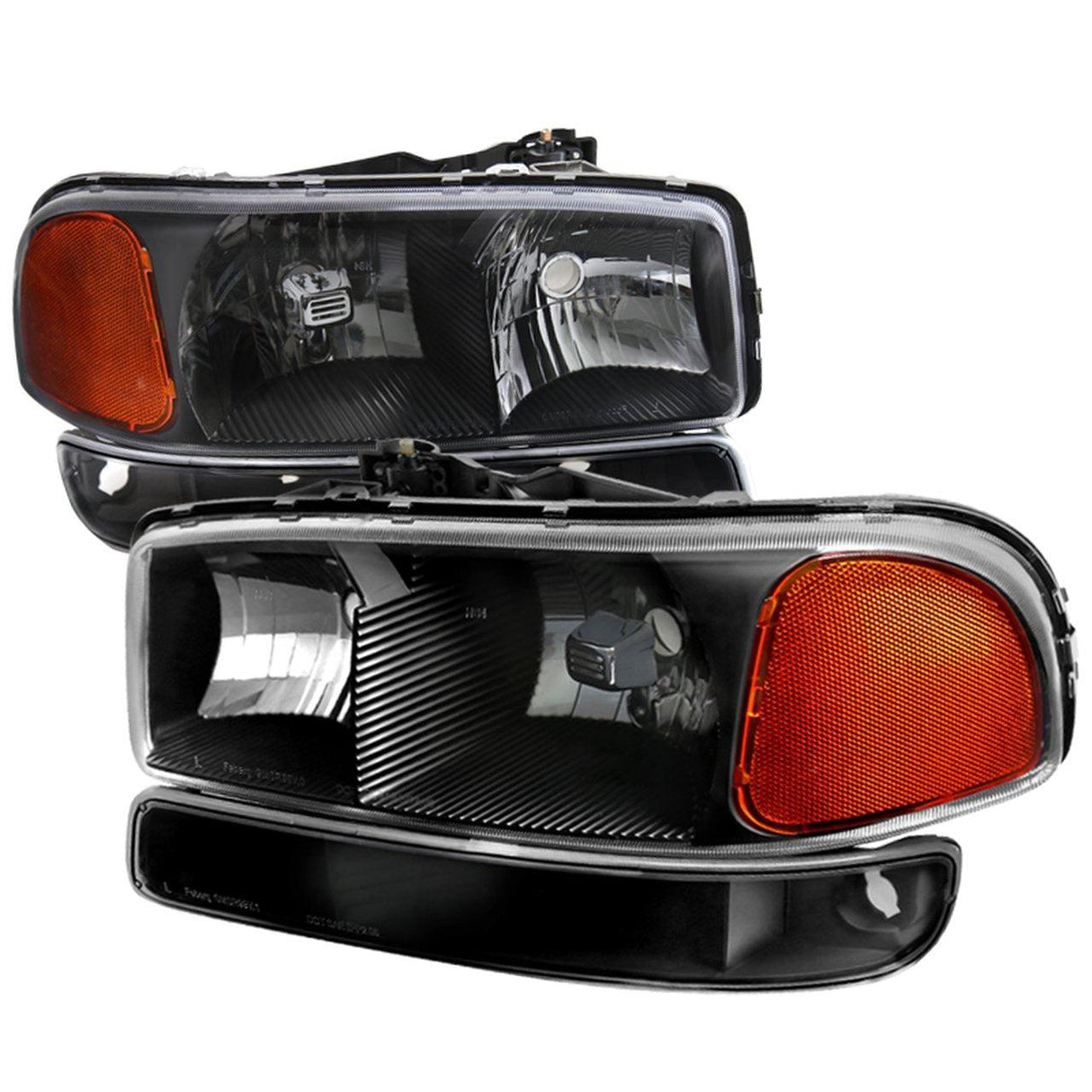 Spec-D OEM Replacement Headlights GMC Sierra (99-06) Yukon (00-06) Black or Chrome