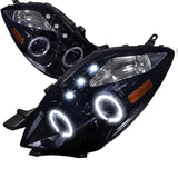 Spec-D Projector Headlights Toyota Yaris (06-07-08) LED Halo - Gloss or Matte Black Housing