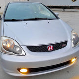 Spec-D Fog Lights Honda Civic Si EP3 (02-05) OEM Style w/ Yellow Amber Lens