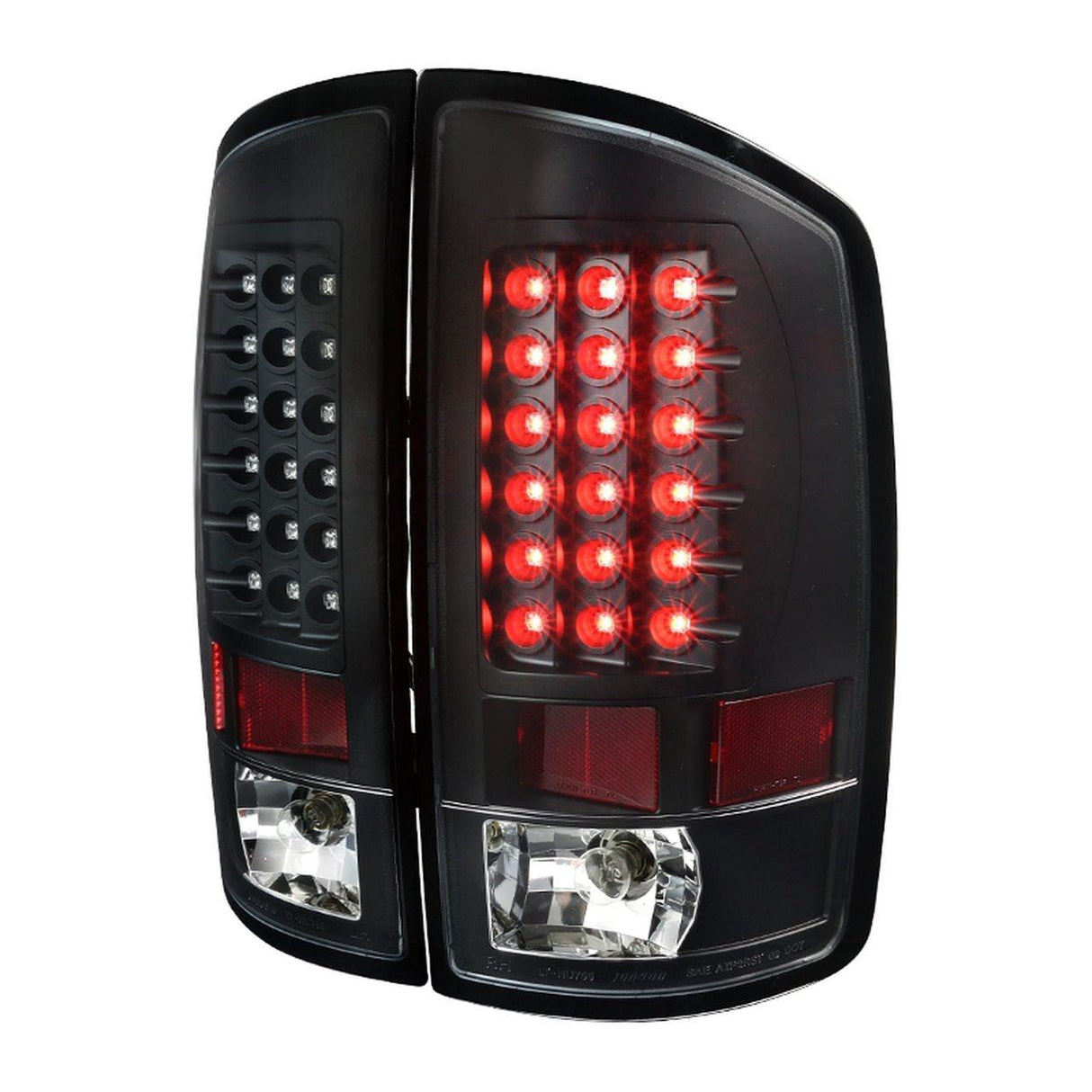 Spec-D LED Tail Lights Dodge Ram (2002-2006) Black / Chrome / Red / Gloss