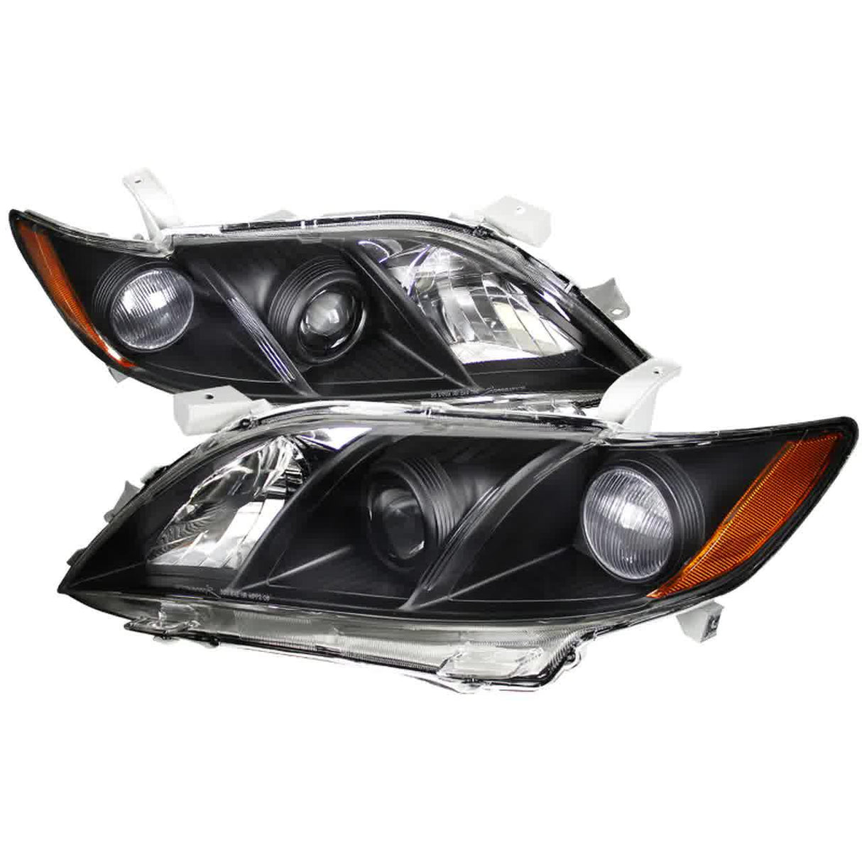 Spec-D Projector Headlights Toyota Camry (07-09) [w/ Amber Reflectors] Matte Black or Chrome Housing