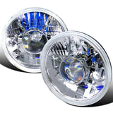 Spec-D Projector Headlights Jeep Wrangler [7" Halo LED] (Round) Black or Chrome