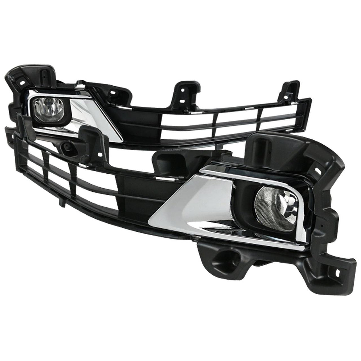 Spec-D OEM Fog Lights Toyota Land Cruiser (2016-2018) Chrome Housing - Clear Lens
