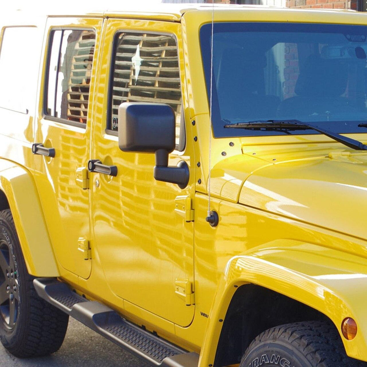 Spec-D Towing Mirrors Jeep Wrangler JK (2007-2018) Manual Adjustable