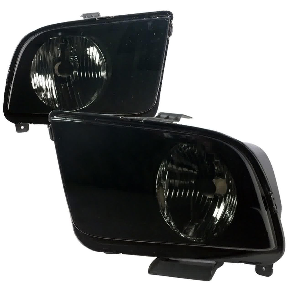Spec-D Headlights Ford Mustang S197 (05-09) OEM Replacement Matte Black or Chrome Housing