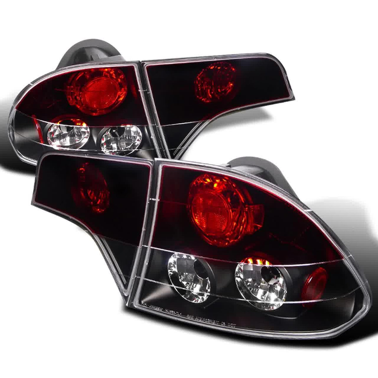 Tail Lights Honda Civic Sedan (2006-2011) Black or Chrome Housing - K2 Industries