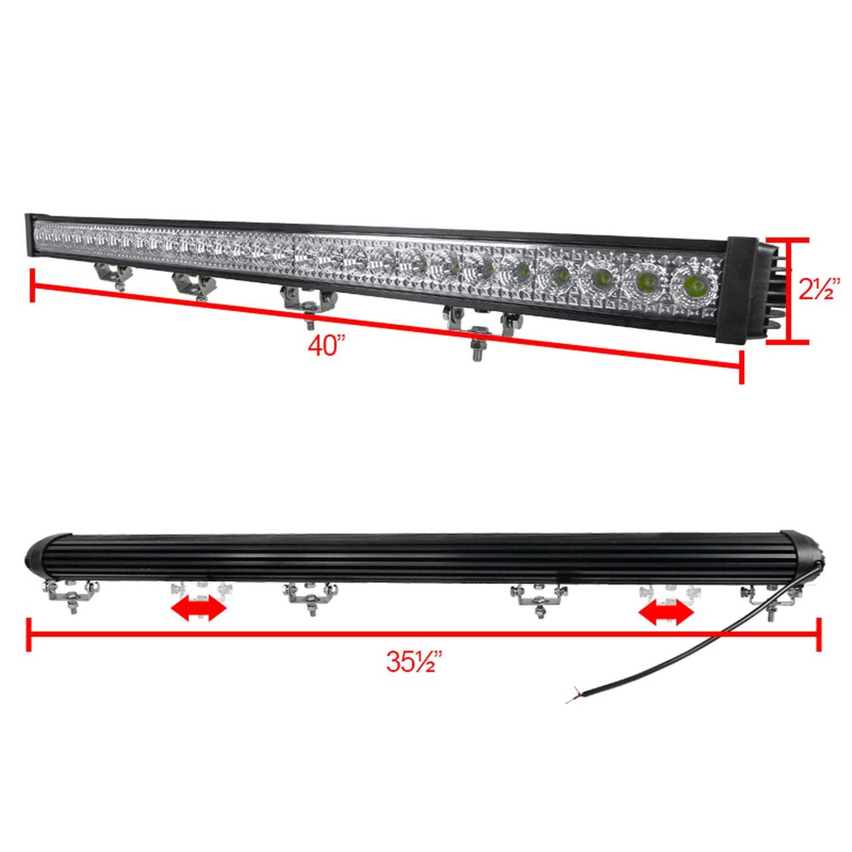 Spec-D Universal LED Light Bar [6000K] 36W 12-LED / 72W 24-LED / 90W 30-LED / 144W 48-LED / 180W 60-LED / 216W 72-LED / 300W 100-LED