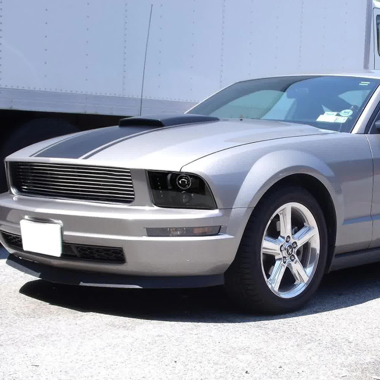 Spec-D Projector Headlights Ford Mustang S197 (05-09) w/ Halo & LED Strip - Black or Chrome