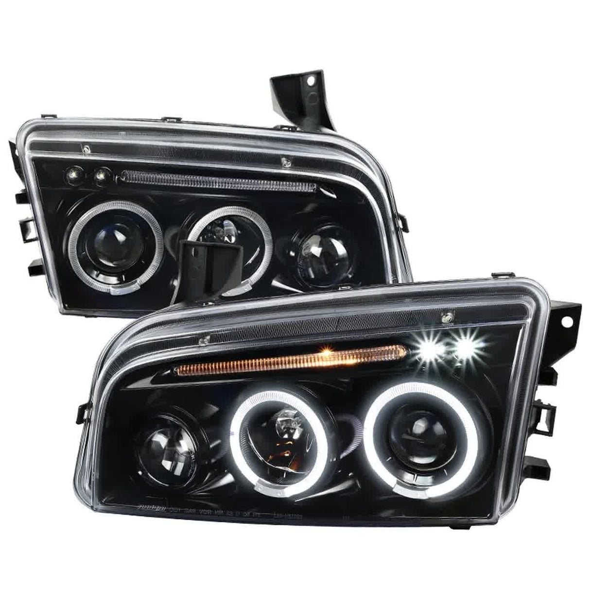 Spec-D Projector Headlights Dodge Charger (05-10) LED Halo - Black or Chrome