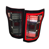 Spec-D Tail Lights Ford F150 (2018-2019-2020) Fiber Optic LED - Black / Smoke / Clear