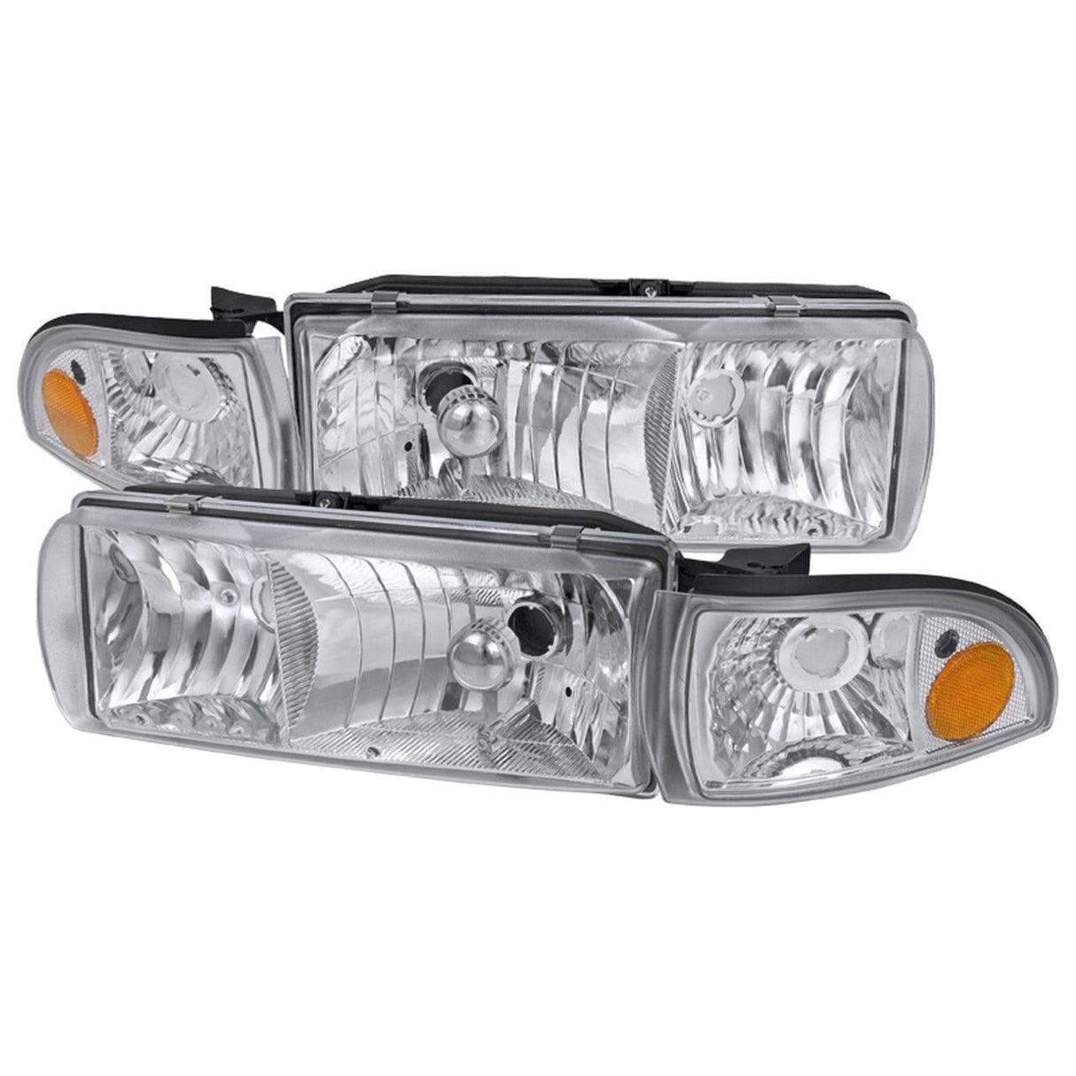 Spec-D OEM Replacement Headlights Chevy Caprice (1991-1996) Impala (1994-1996) Black / Clear / Smoked