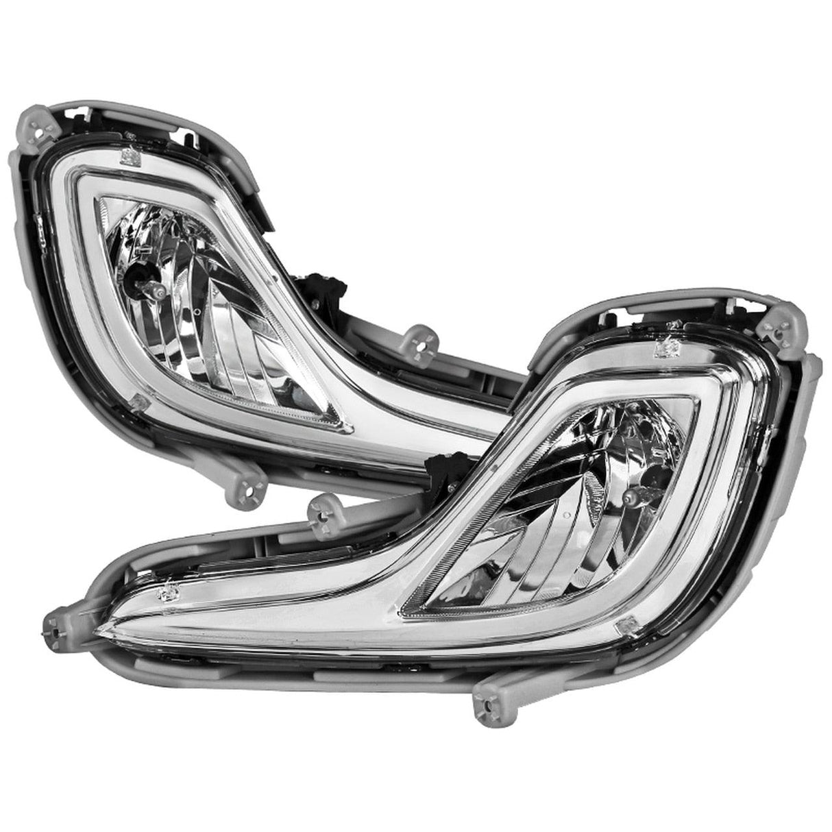 Spec-D OEM Fog Lights Hyundai Accent (2012-2017) Chrome Housing - Clear Lens