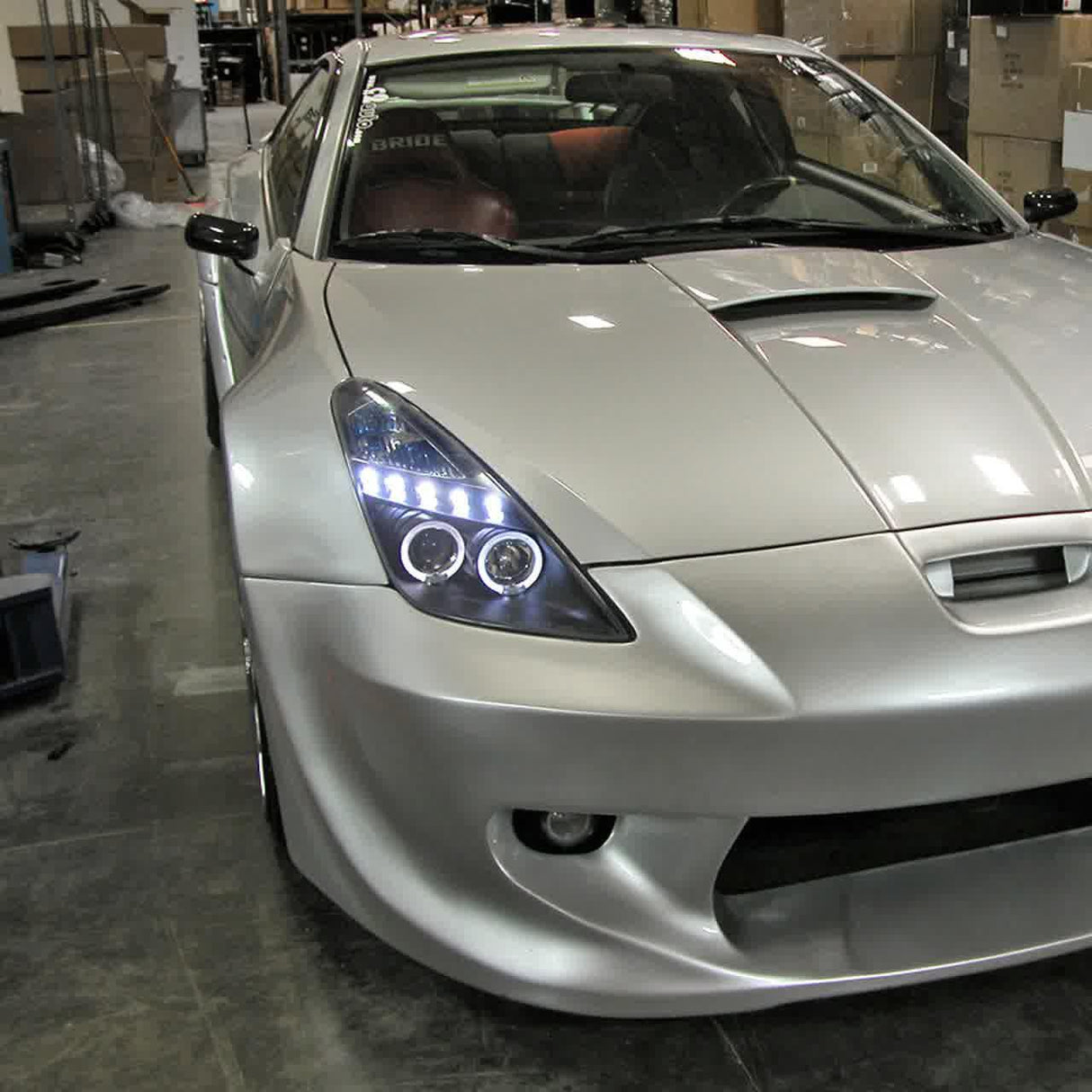 Spec-D Projector Headlights Toyota Celica (00-05) Dual Halo w/ LED - Black / Chrome