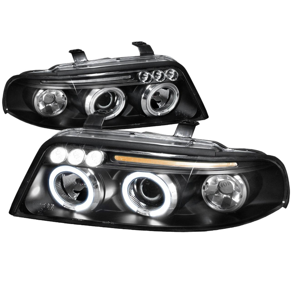 Spec-D Projector Headlights Audi A4/S4 B5 (1999 2000 2001) Dual LED Halo Black