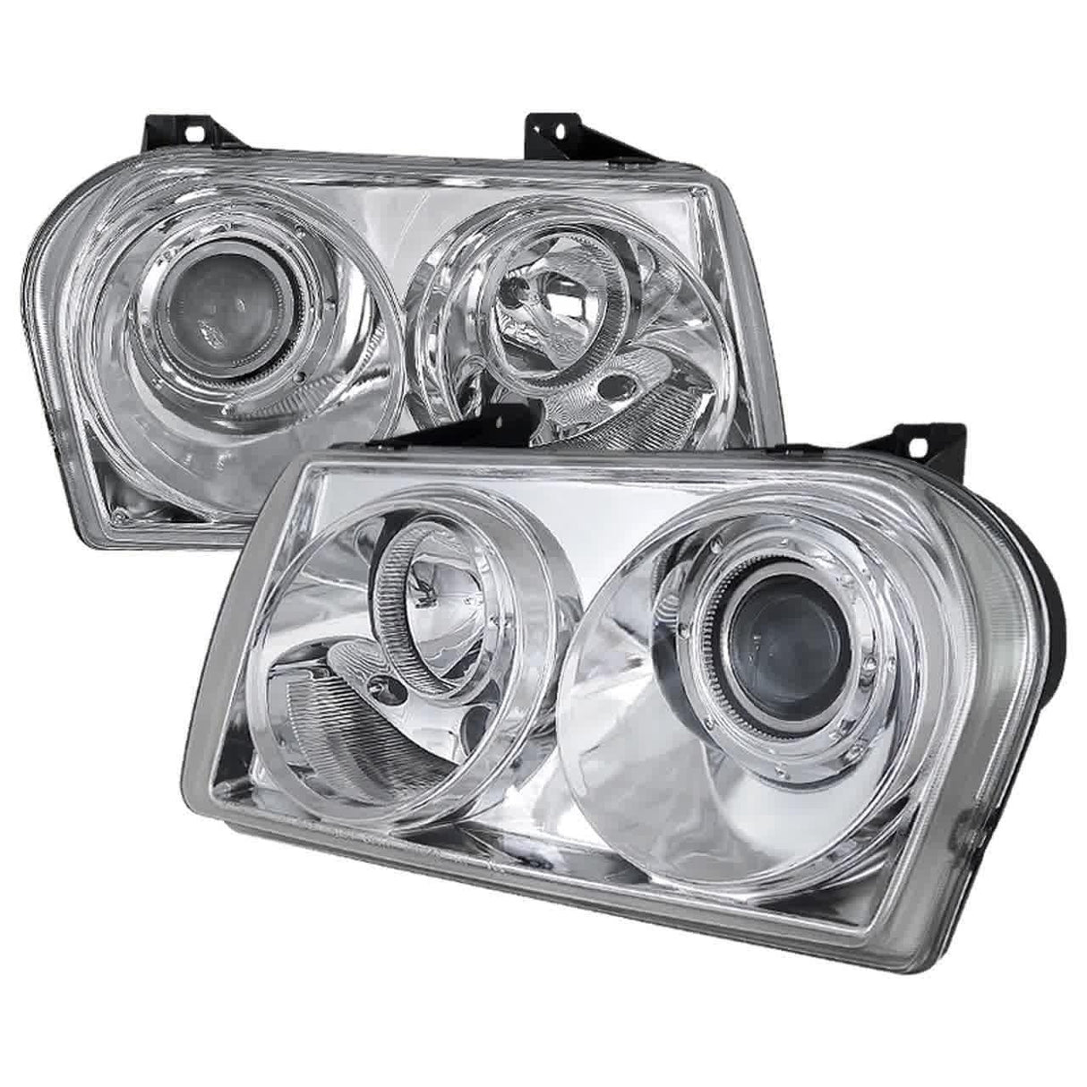 Spec-D Projector Headlights Chrysler 300 [Halo] (2005-2010) Black Housing