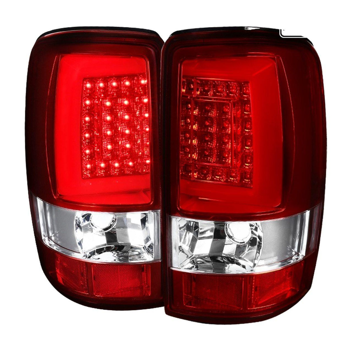 Spec-D Tail Lights Chevy Tahoe / Suburban (2000-2006) LED C-Bar - Black / Smoke / Red